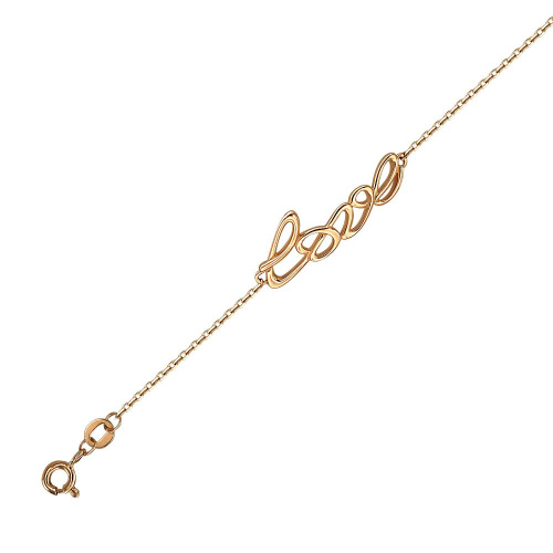 Браслет из красного золота 585 пробы без вставок 01Б711816