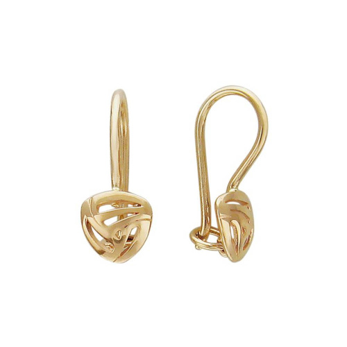 Серьги из красного золота 585 пробы без вставок 01С016158