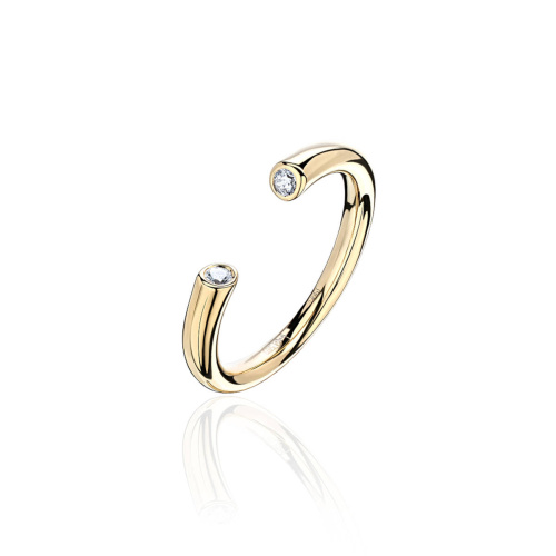 Кольцо из желтого золота 585 пробы c фианитами 01К1313766