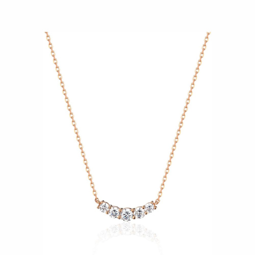 Колье из красного золота 585 пробы с фианитами 01Л112302