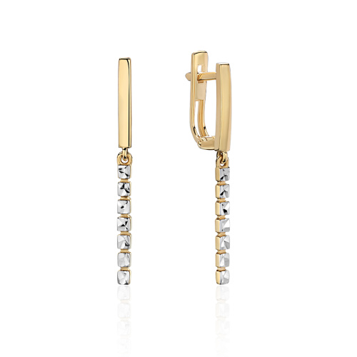 Серьги из желтого золота 585 пробы без вставок 01С7315103Р