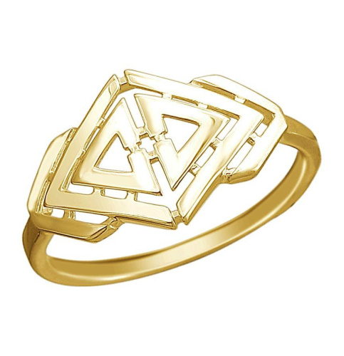 Кольцо из желтого золота 585 пробы без вставок 01К0314040