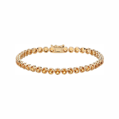 Браслет из желтого золота 585 пробы с цитрином 01Б332784-3