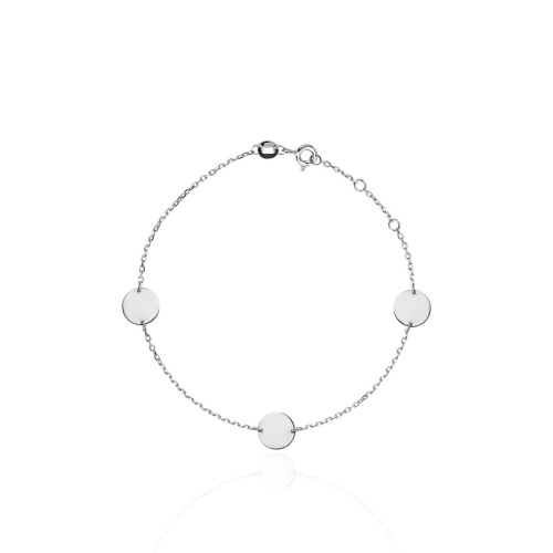 Браслет из белого золота 585 пробы без вставок 01Б022818