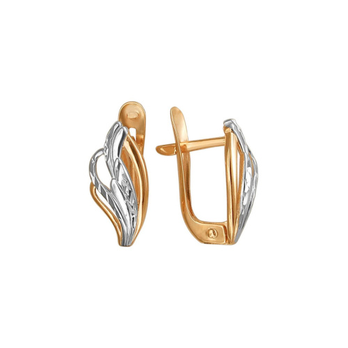 Серьги из красного золота 585 пробы без вставок 01С719252