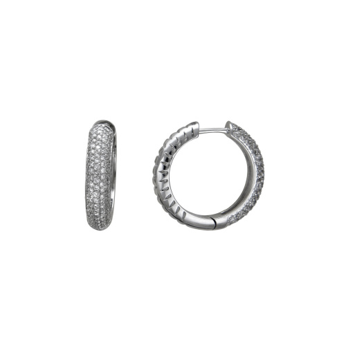 Серьги из белого золота 585 пробы с бриллиантами 65С620444