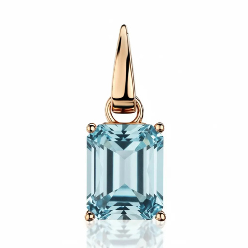 Подвеска из красного золота 585 пробы с топазом 01П3116588-1