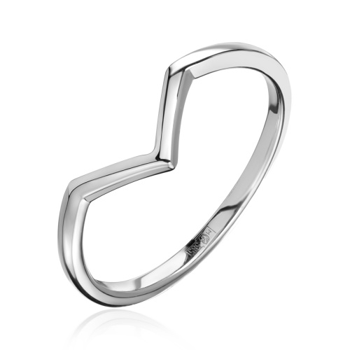 Кольцо из белого золота 585 пробы без вставок 01К0214385