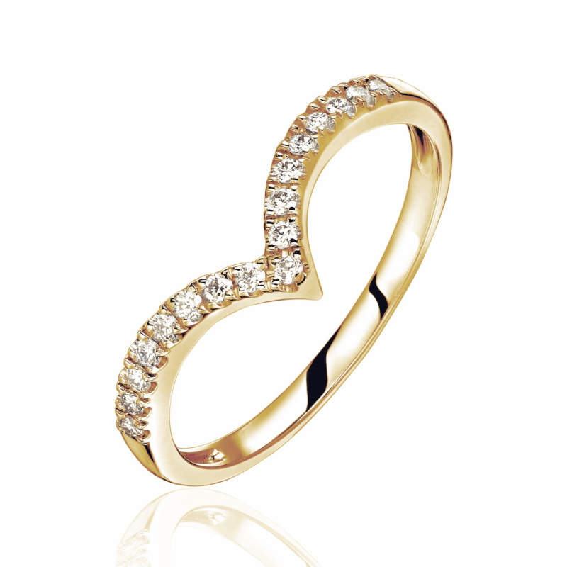 Кольцо из желтого золота 585 пробы с бриллиантами 01К6315531