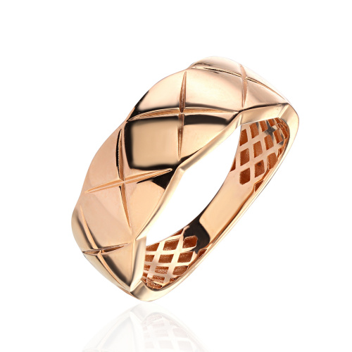 Кольцо из красного золота 585 пробы без вставок 01К0116416