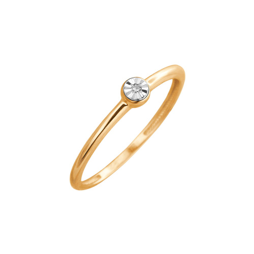 Кольцо из двух цветов золота 585 пробы с бриллиантами 01К6612257