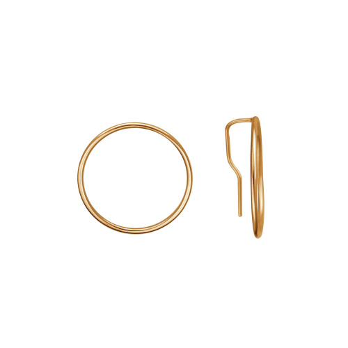 Серьги каффы без прокола из красного золота 585 пробы без вставок 01С0114195