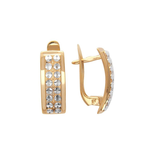 Серьги из красного золота 585 пробы без вставок 01С715139