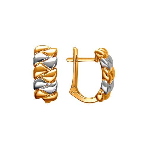 Серьги из красного золота 585 пробы без вставок 01С0112200Р