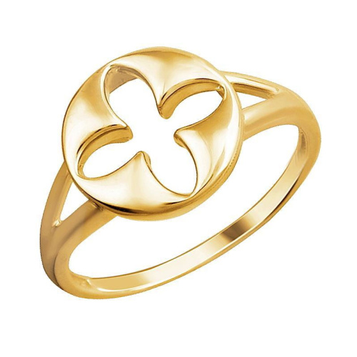 Кольцо из желтого золота 585 пробы без вставок 01К0314053