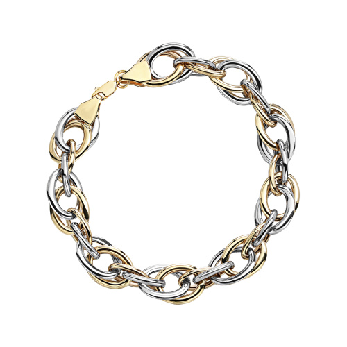 Браслет из двух цветов золота 585 пробы без вставок 01Б063159Ж