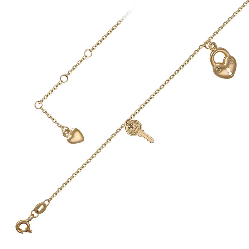 Браслет из красного золота 585 пробы без вставок 01Б711913