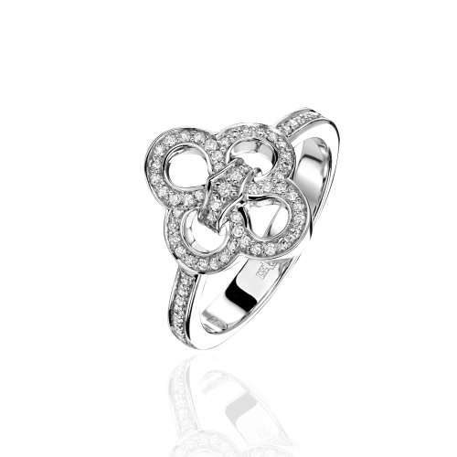 Кольцо из белого золота 585 пробы с бриллиантами 01К6212650