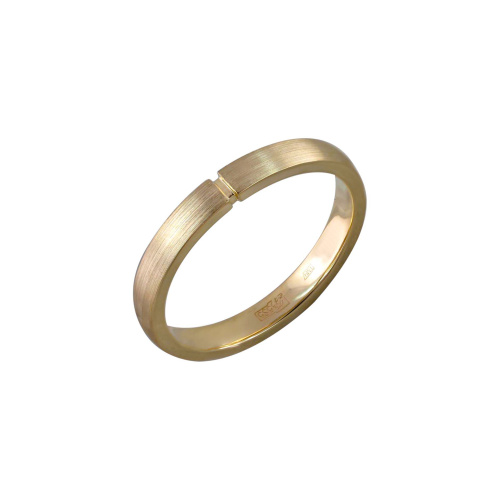Обручальное кольцо из желтого золота 585 пробы без вставок 01О030540