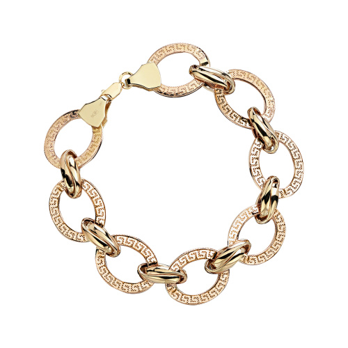 Браслет из желтого золота 585 пробы без вставок 01Б033162