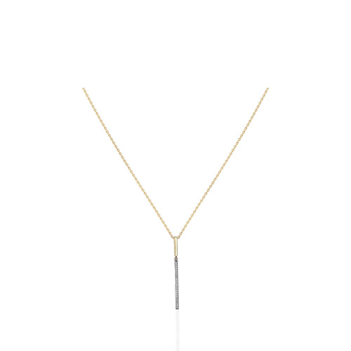 Колье из двух цветов золота 585 пробы с фианитами 01Л161207Ж