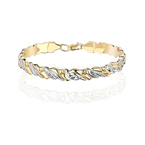 Браслет из желтого золота 585 пробы без вставок 01Б731330