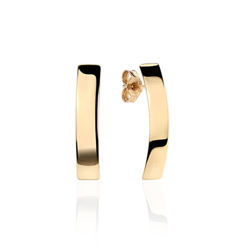 Серьги из желтого золота 585 пробы без вставок 01С0314192