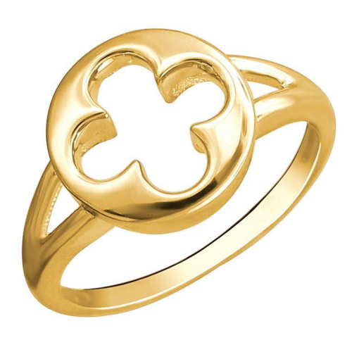 Кольцо из желтого золота 585 пробы без вставок 01К0314054