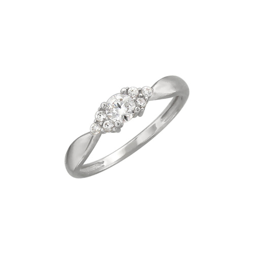 Кольцо из белого золота 585 пробы с фианитами 01К129307 Кольцо из белого золота 585 пробы с фианитами 01К129307