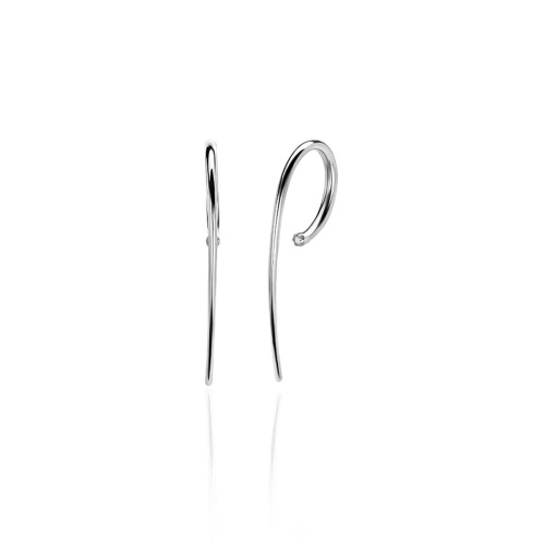 Серьги из белого золота 585 пробы с фианитами 01С1213205