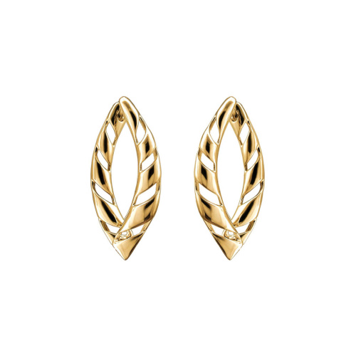 Серьги из желтого золота 585 пробы без вставок 01С0314340