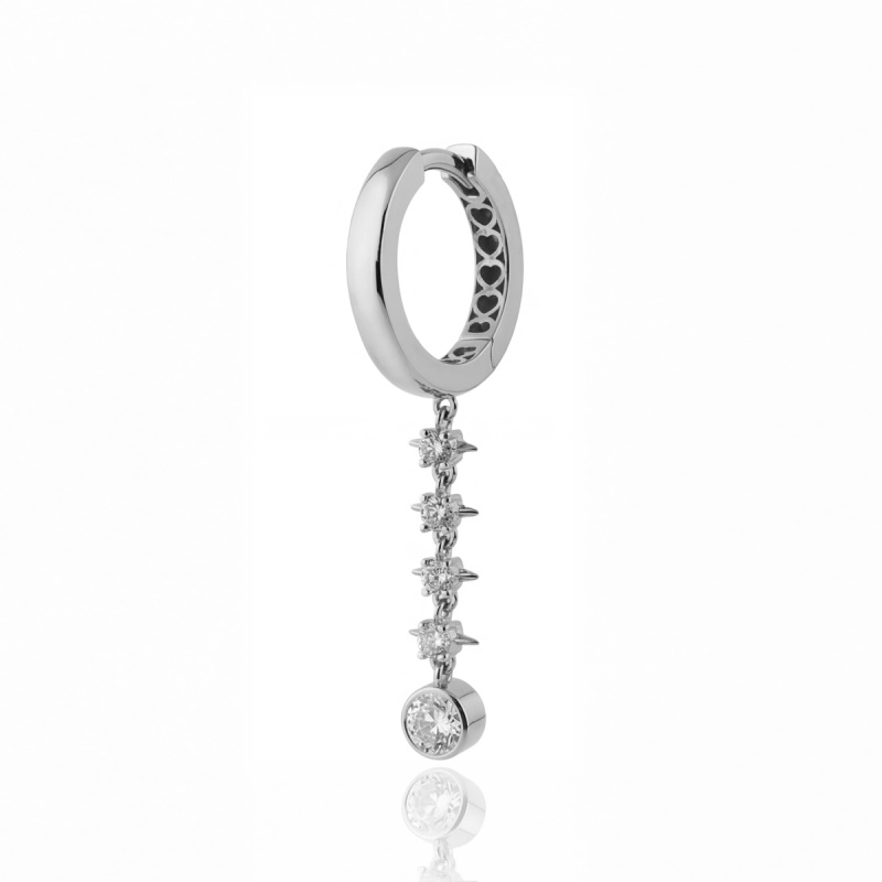 Серьга Одиночная из белого золота 585 пробы 01С6215929