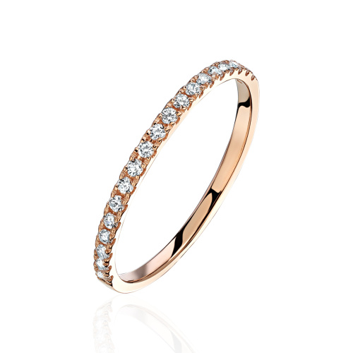 Кольцо из красного золота 585 пробы с фианитами 01К1114823