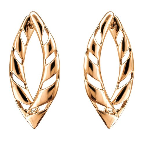 Серьги из красного золота 585 пробы без вставок 01С0114340