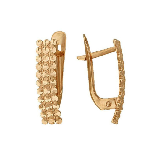 Серьги из красного золота 585 пробы без вставок 01С714575