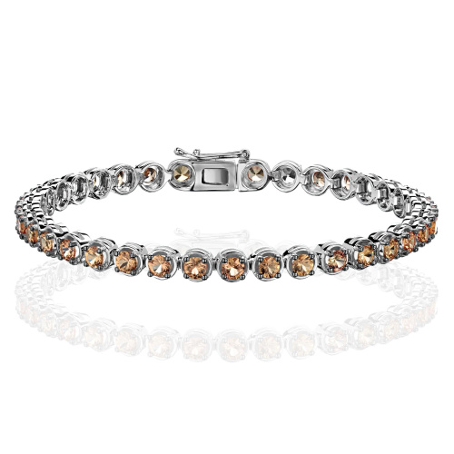 Браслет из белого золота 585 пробы с сапфирами 01Б522784-1