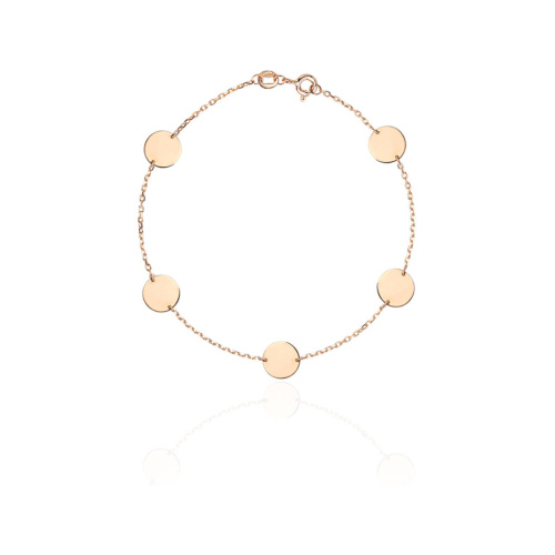 Браслет из красного золота 585 пробы без вставок 01Б012817