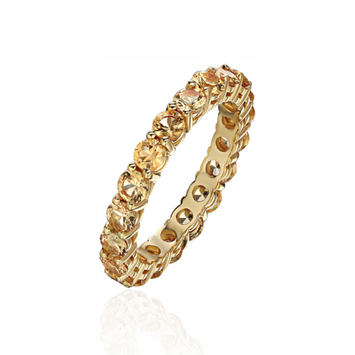 Кольцо из желтого золота 750 пробы с сапфирами 01К5413530-1