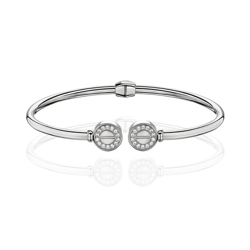 Браслет конго из белого золота 585 пробы с фианитами 01Б1221001