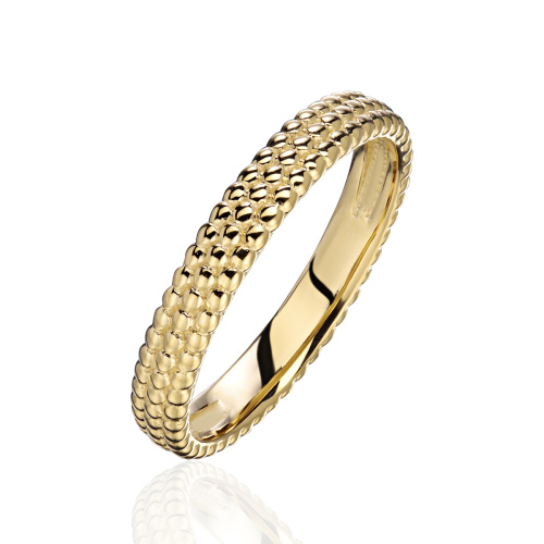 Кольцо из желтого золота 585 пробы без вставок 01К0316488