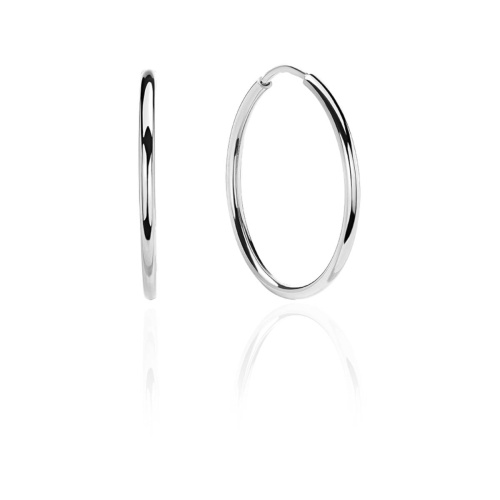 Серьги из белого золота 585 пробы без вставок 01С0212853