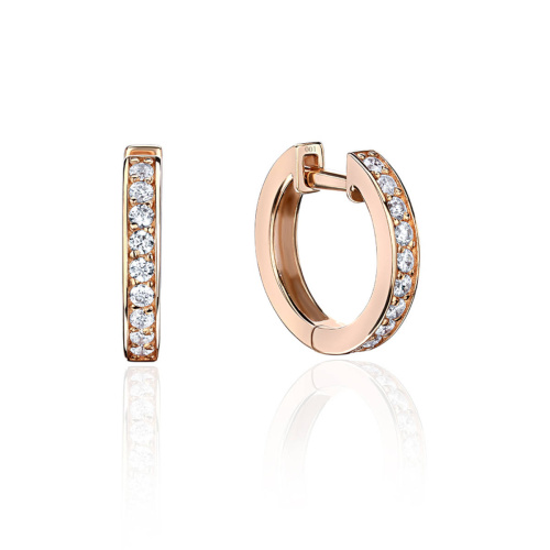 Серьги из красного золота 585 пробы с фианитами 01С1115016