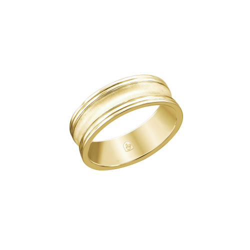 Обручальное кольцо из желтого золота 585 пробы без вставок 01О030560