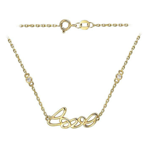 Колье из желтого золота 585 пробы с фианитами 01Л131307