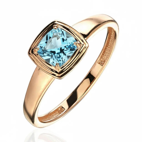 Кольцо из красного золота 585 пробы с топазом 01К3116564-1