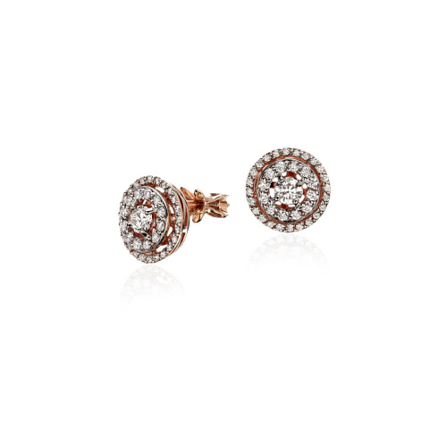 Серьги из красного золота 585 пробы с бриллиантами 01С6112917