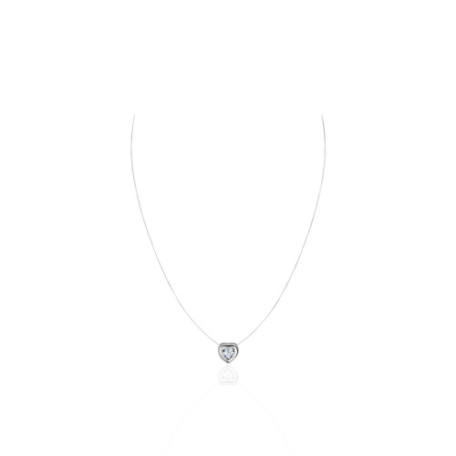 Колье из белого золота 585 пробы с фианитом 01Л121721
