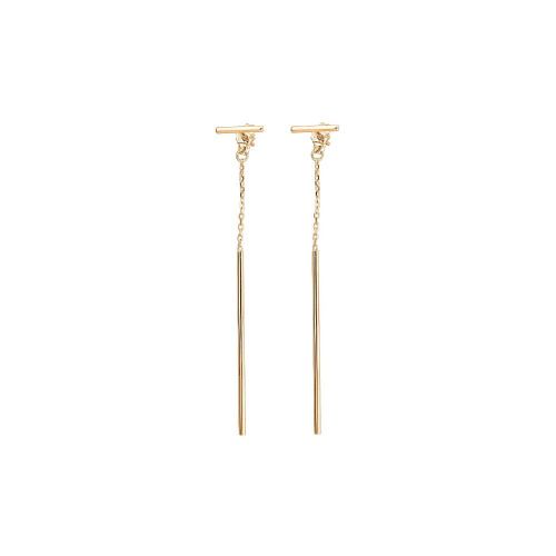 Серьги из красного золота 585 пробы без вставок 01С0114188