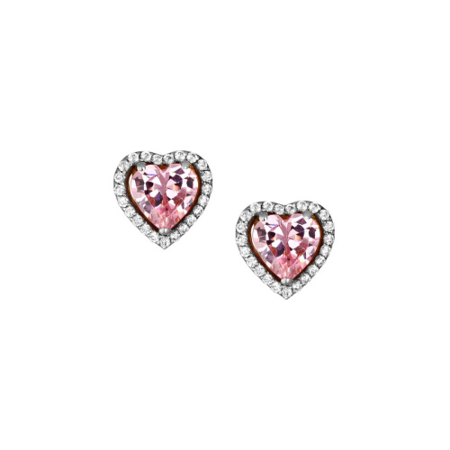 Серьги из белого золота 585 пробы с фианитами 01С2211260-1