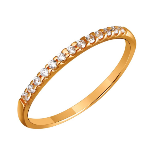 Кольцо из красного золота 585 пробы с фианитами 01К1112880